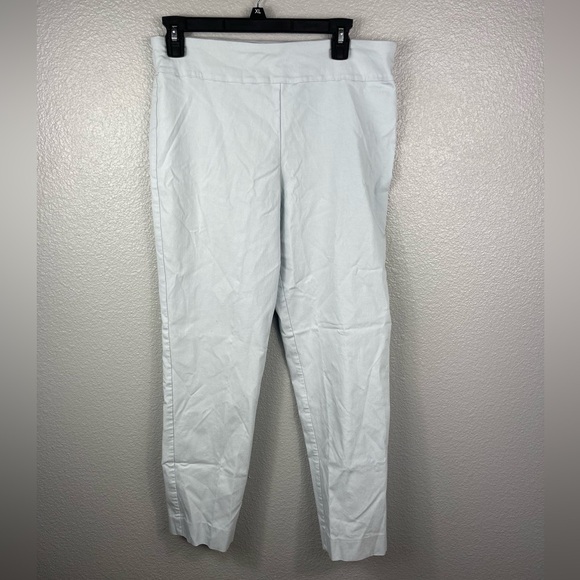 Krazy Larry Womens 14 Blue Straight Leg Pull On Slack Pants Stretch Career - Picture 4 of 8